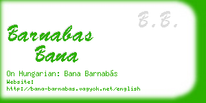 barnabas bana business card
